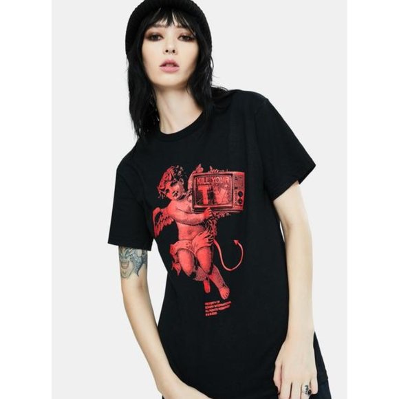 BOW3RY Tops - 🆕BOW3RY By Dolls Kill "PSA" Graphic T-Shirt